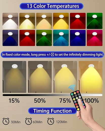 Puck Lights with Remote, 2000mAH Battery Operated, Rechargeable Shelf Light - Image 5