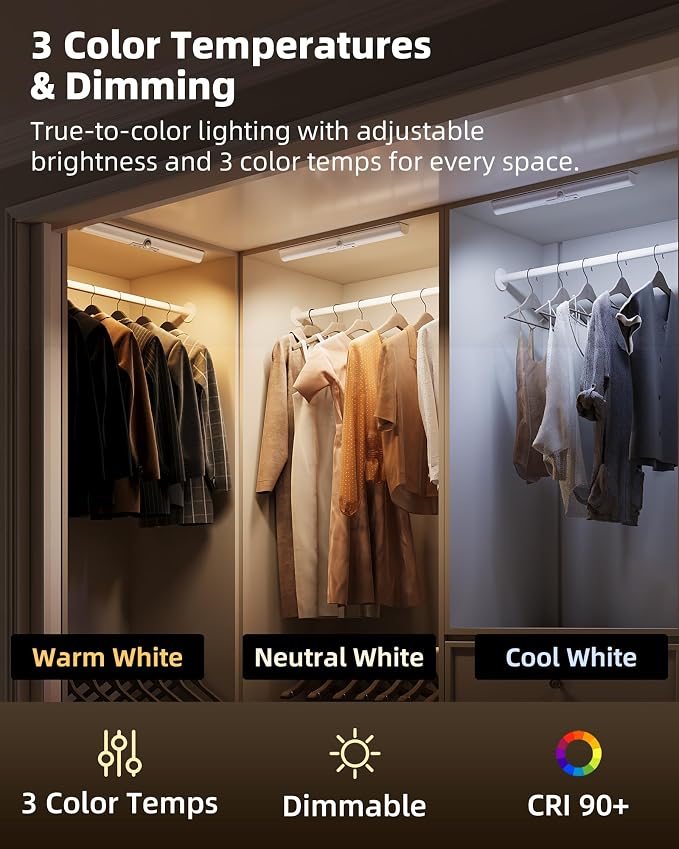 EZVALO 17-Inch Motion Sensor Closet Lights, 3600mAh Rechargeable Battery LED - Image 5