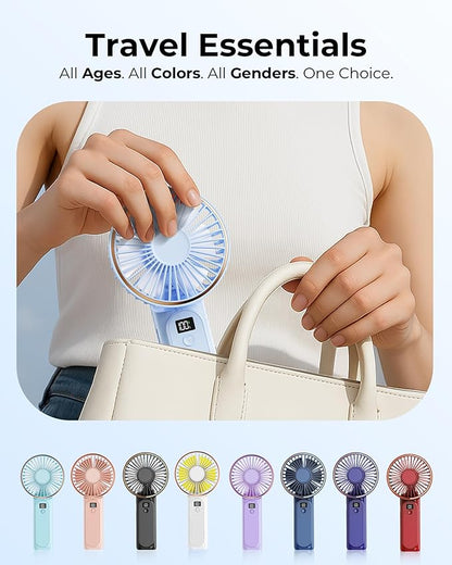 TUNISE Portable Handheld Fan, Portable Fan Rechargeable, 180° Adjustable - Image 6
