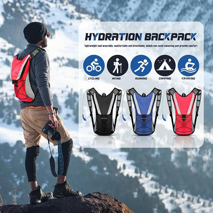 3 Pack Hydration Backpack with 2l Water Bladder, Hydration Pack with Bladder - Image 7