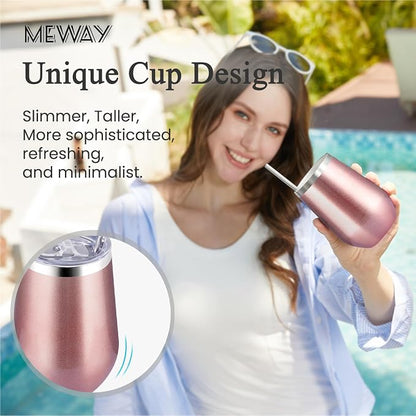 MEWAY 12oz Stainless Steel Wine Tumbler - Image 4