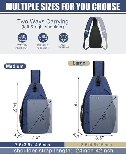 Pritent Crossbody Bags for Women Men Trendy Sling Bag Backpack Casual Chest Bag - Image 2