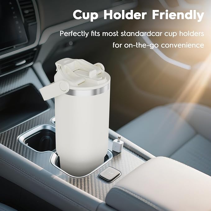 Navigate 30 oz Tumbler with Handle and Straw Lid, Twist On Lid and Flip Up Straw - Image 4