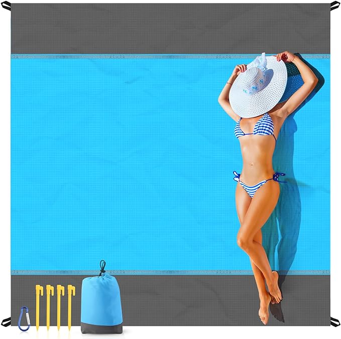 EASYFUN Beach Blanket Sandproof Oversized, Portable Picnic Mat by Unknown