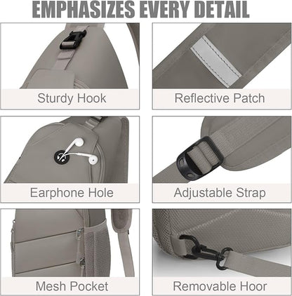 Pritent Crossbody Bags for Women Men Trendy Sling Bag Backpack Casual Chest Bag - Image 5