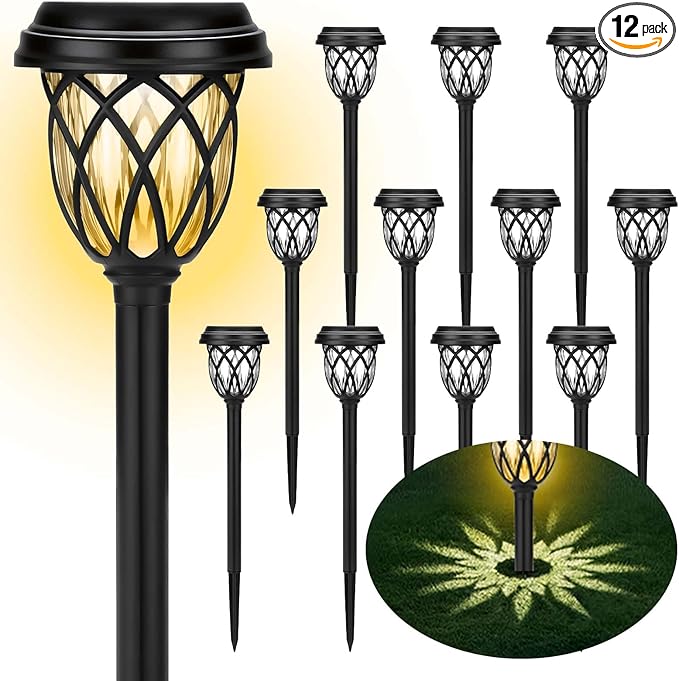 Solar Lights Outdoor 12 Pack Solar Garden Lights Waterproof IP65 Solar by ruhotili