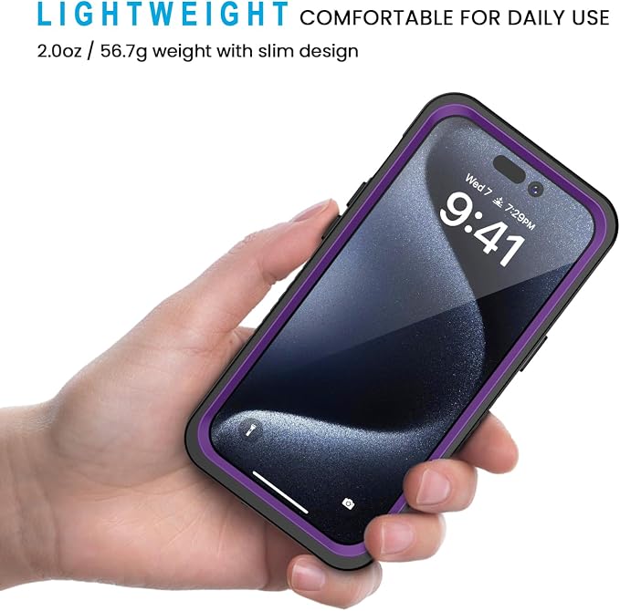 Lanhiem for iPhone 15 Pro Case, IP68 Waterproof Dustproof Shockproof Cases - Image 4