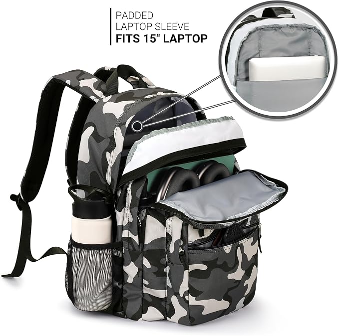ZORFIN 26L Backpack for College, and Travel: Water Resistant Bookbag - Image 3