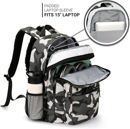 ZORFIN 26L Backpack for College, and Travel: Water Resistant Bookbag - Image 3
