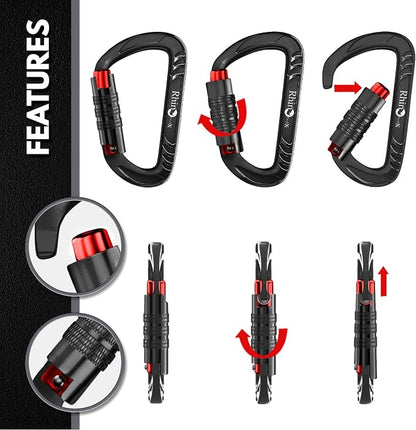 Rhino Produxs 12kN Heavy Duty Carabiner Clips, - Image 4