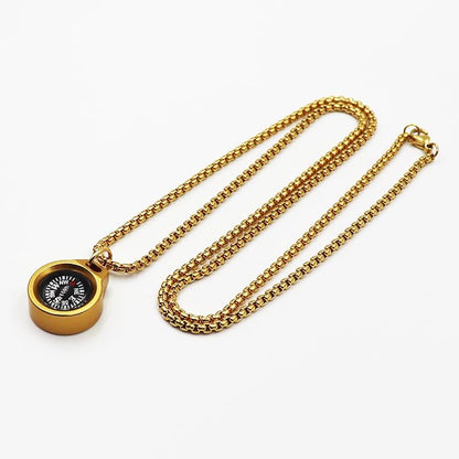 Engraved Compass Necklace, Navigation Compass Necklace - Image 3