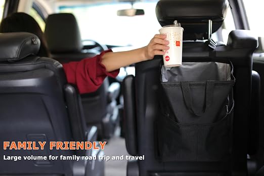 Ginsco New Leak-Proof Travel Car Trash Bag, 3.5 Gallons Large Capacity Hanging - Image 8