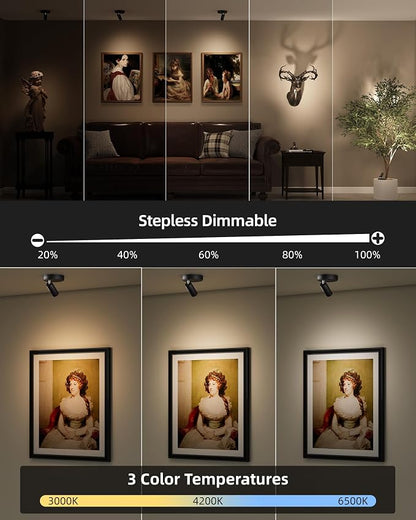 EZVALO Spotlights Indoor with Remote, 5500mAh Rechargeable Picture Lights - Image 3