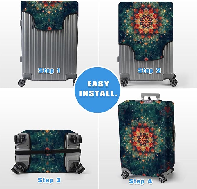 Luggage Cover Protector for 22-24 Inch Suitcases, TSA Approved Elastic Travel - Image 6