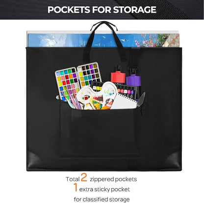 Nicpro Large Size Art Portfolio Case, Artist Portfolio Tote Bag - Image 7