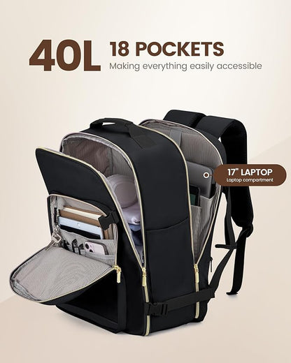 LOVEVOOK Travel Backpack for Women & Men 40L, Airline Approved Carry On - Image 3
