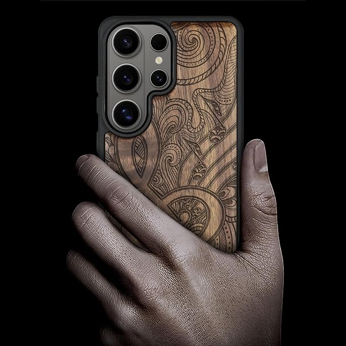 Carveit Magnetic Wooden Case for Samsung Galaxy S26 Ultra Case 2026, TPU - Image 2