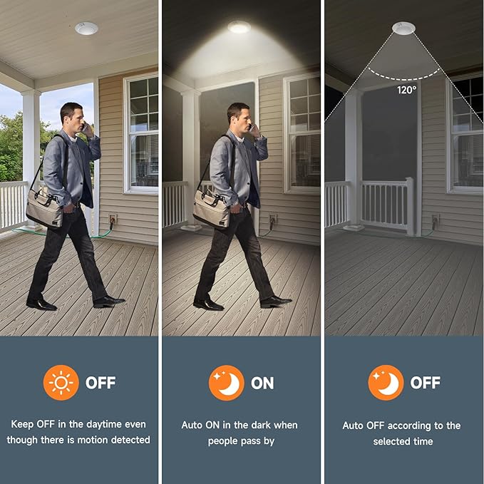 ECOELER PIR Motion Sensor Ceiling Light, 3CCT Selectable Occupancy Light - Image 5