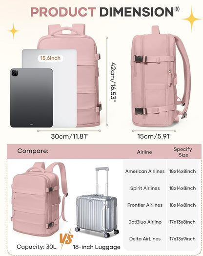 coofay Personal Item Travel Backpack - Image 3
