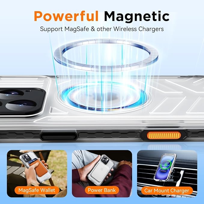 WIFORT for iPhone 16 Pro Max Waterproof Case, Fit for Magsafe Full Body - Image 4