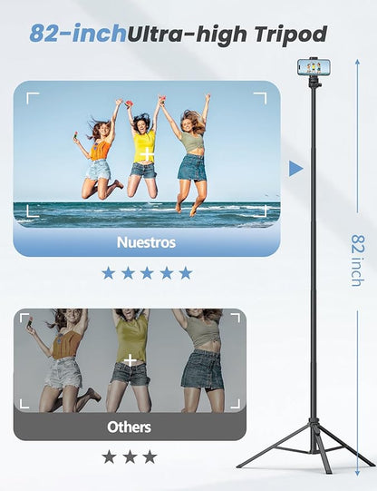 86'' Phone Tripod & Selfie Stick, Tripod - Image 3