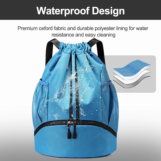 Hoedia Sports Drawstring Backpack - Image 3