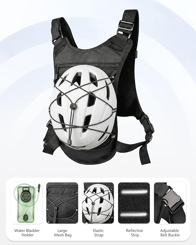 Running Vest with 2L Water Bladder, Lightweight Chest Pack Hydration Backpack - Image 3