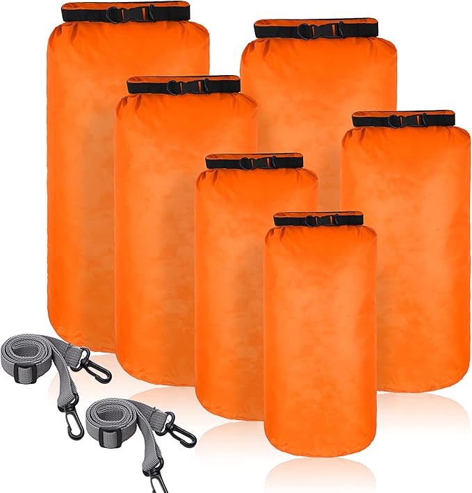 Shappy 6 Pcs Waterproof Dry Bag Set Ultralight Stuff Sack 20/15/10/8/5/3L by Shappy