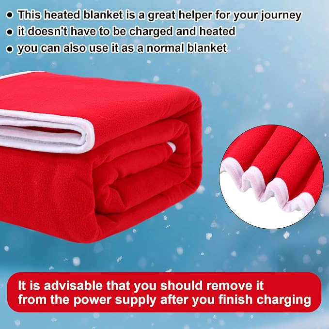 Riakrum 12V Car Heated Blanket for Cold - Image 5