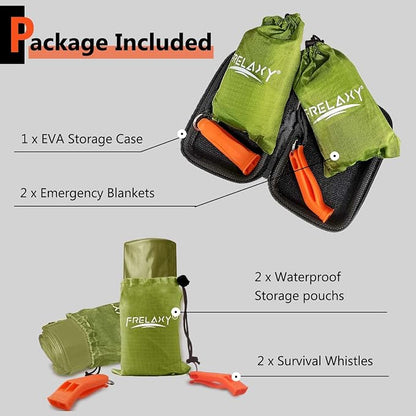 Frelaxy Emergency Blanket 2-Pack/4-Pack, Extra-Thick Extra-Large Space Blankets - Image 6