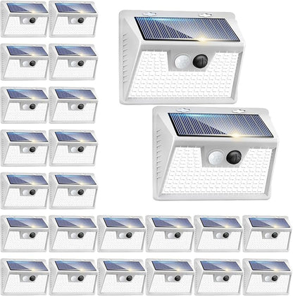 Peasur Solar Lights Outdoor Waterproof, Solar Powered Fence Wall Light by Peasur