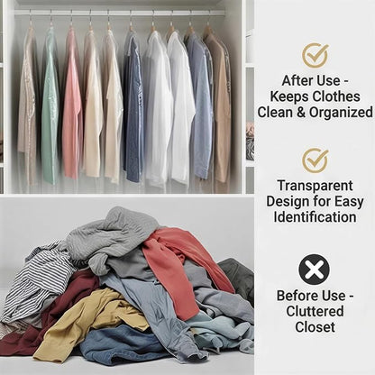10 Pack Dry Cleaner Bags Plastic Clear, 23.6 x 71In Plastic Garment Bags - Image 3