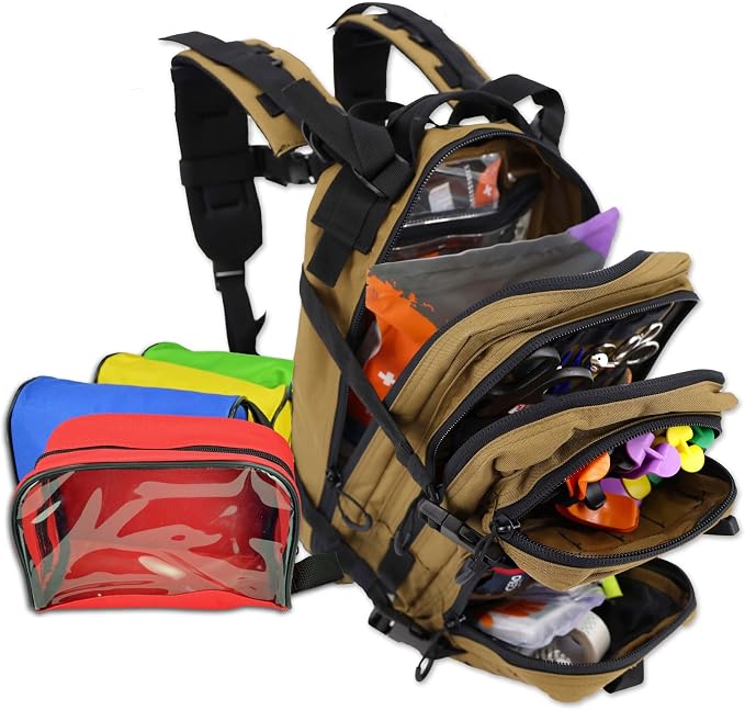 Lightning X Stocked EMS/EMT Trauma & Bleeding First Aid Responder Medical Back by LightningXProducts