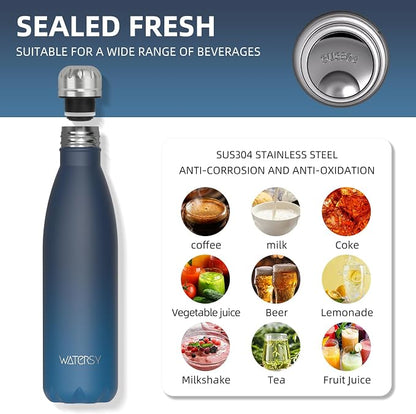 WATERSY Stainless Steel water bottles, 17oz/500ml Insulated Water Bottles - Image 8