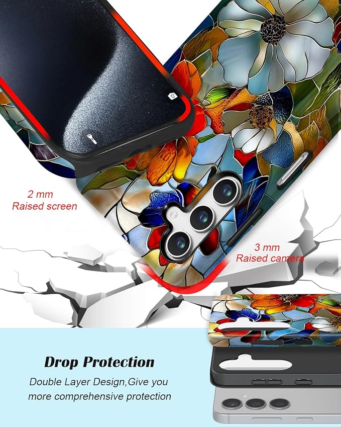 Compatible for Samsung Galaxy A36 5G Case, Dual Layer Heavy Duty 2 in 1 - Image 3