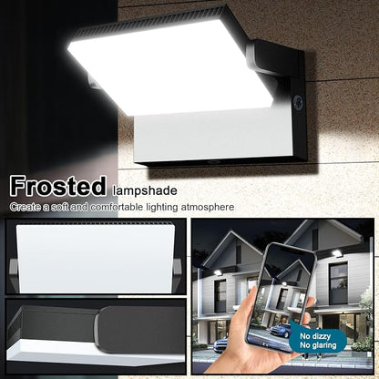 Modern Sleek Flood Lights Outdoor, 120W 5000K Dusk-to-Dawn Photocell - Image 7