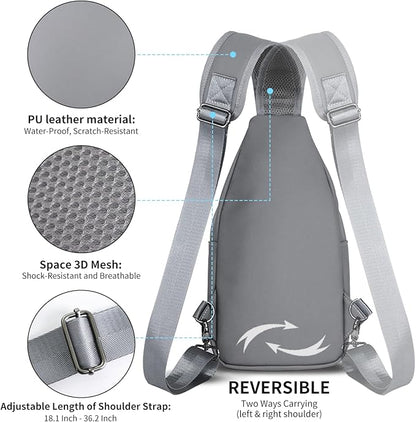AMJ Crossbody Sling Bag Men Women, Casual Shoulder Backpack, Chest Daypack - Image 5