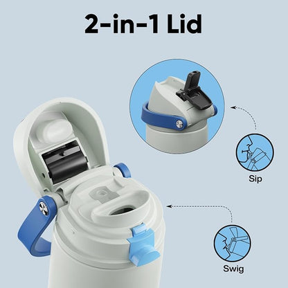 Insulated Water Bottle with Straw - Image 3