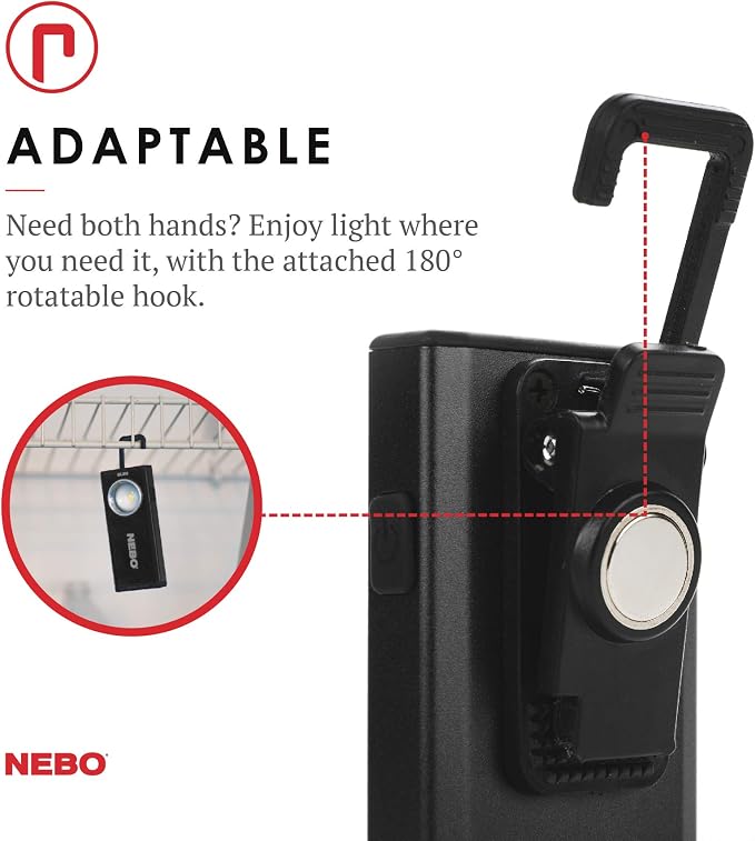 NEBO SLIM Pocket Flashlight | 500 Lumens, Rechargeable Mini EDC Work Light - Image 3