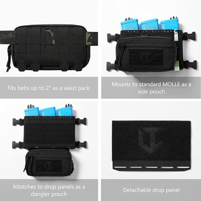 Tactical Admin Pouch Laser Cut MOLLE EDC Tool Organizer - Image 5