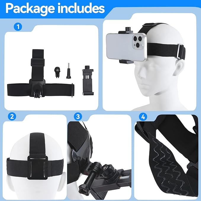 Head-Mounted Mobile Phone Holder, First-Person View Video Outdoor Live Shooting - Image 5