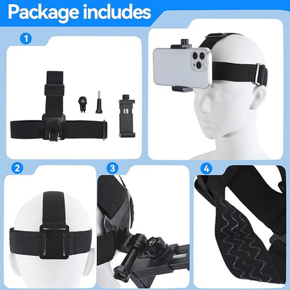Head-Mounted Mobile Phone Holder, First-Person View Video Outdoor Live Shooting - Image 5