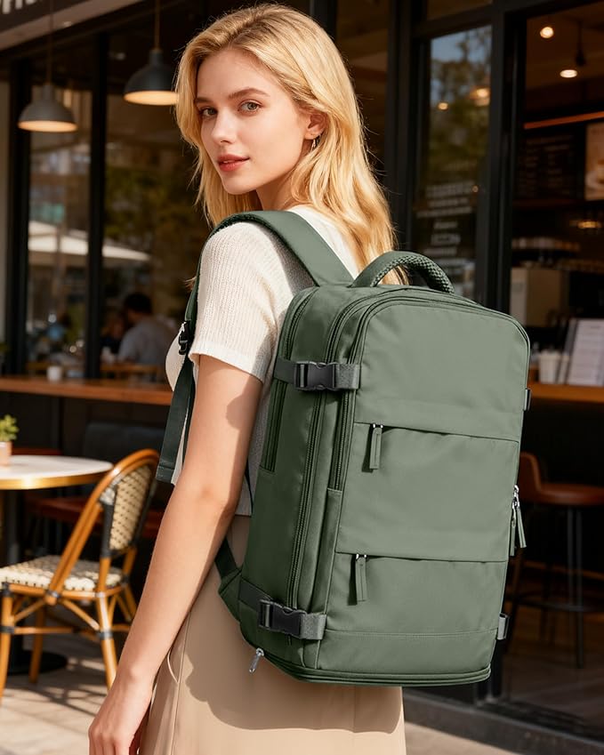 coofay Large Travel Backpack For Women Men Airline Approved Carry On Backpack - Image 2
