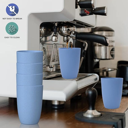 Wrova Wheat Straw Cups 6 PCS Good Alternative to Plastic Reusable Cups 20 oz - Image 8