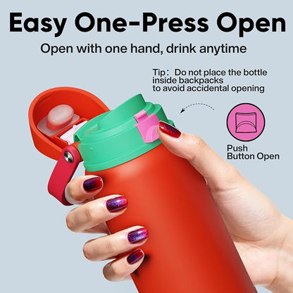 Insulated Water Bottle with Straw - Image 4