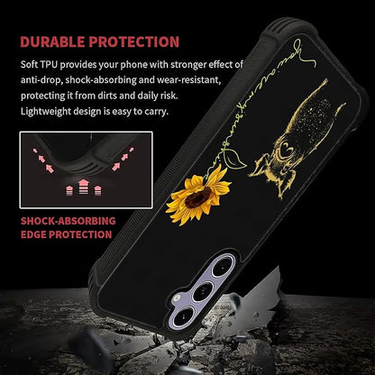 for Samsung Galaxy S24 S25 Case, Pig Sunflower Yellow Sunshine Pattern Graphic - Image 5
