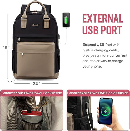 LOVEVOOK Laptop Backpack for Women Men, 17.3 Inch Laptop Bag - Image 5