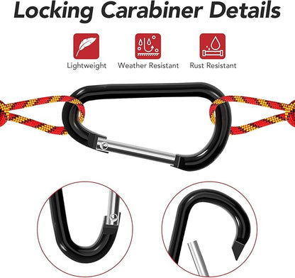 24pc Aluminum Carabiner Clip D Ring, Keychain Spring Hook, Small Carabiners Set - Image 4