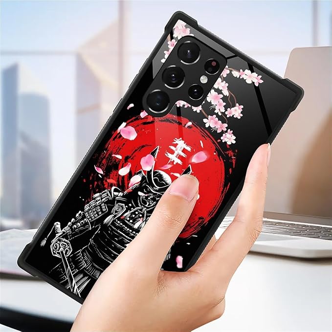 for Samsung Galaxy S22 Ultra Case, Sakura Japanese Samurai Pattern Graphic - Image 7