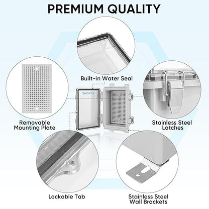 TICONN Outdoor Electrical Box Waterproof, Junction Box IP67 ABS Plastic - Image 4